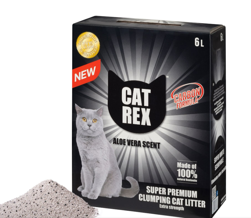 Cat Rex חול מתגבש לחתולים קרבון בריח אלוורה